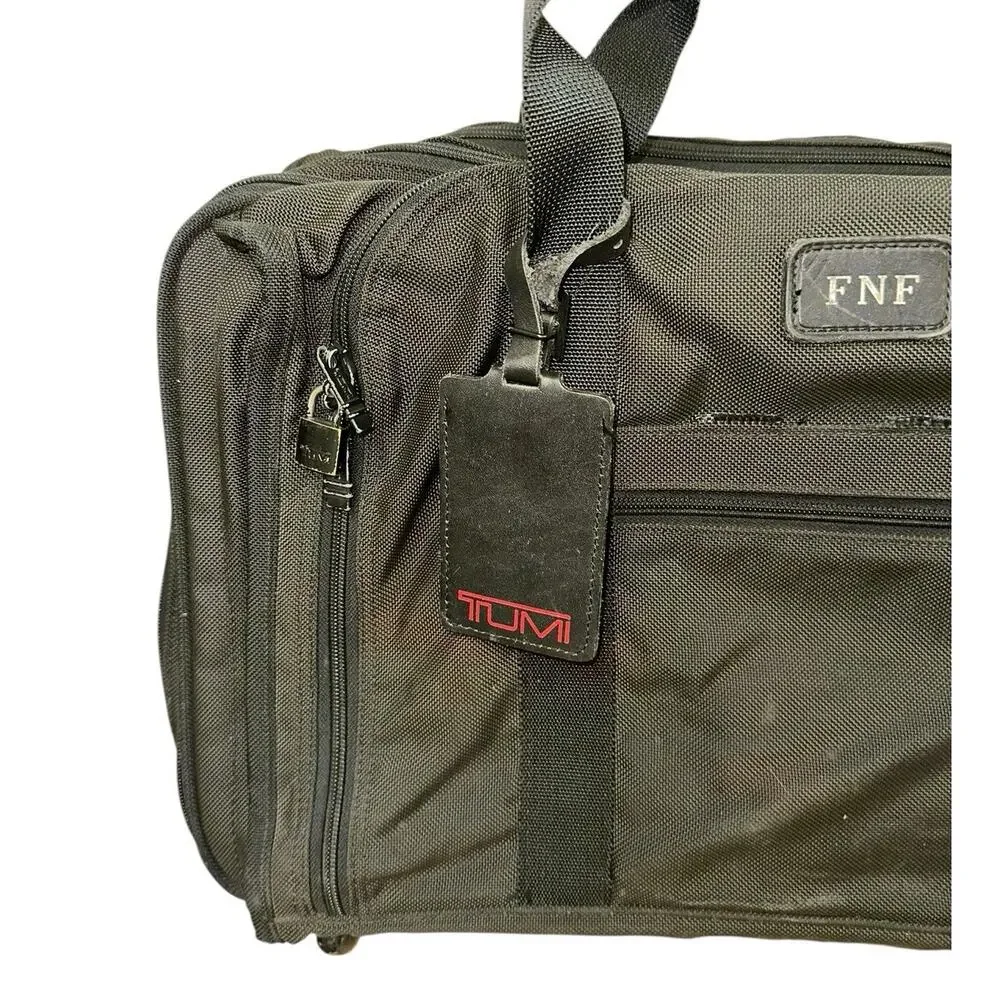 TUMI Weekender Overnight Travel Bag Black Nylon Expandable